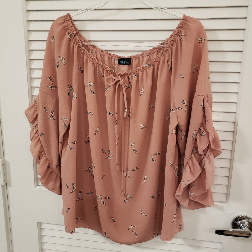 Sky Plus | Mauve | Off the Shoulder Top